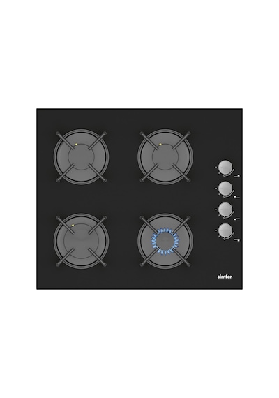 Simfer 2'li Siyah Cam Ankastre Set(3500 Ocak + 8738 Davlumbaz)