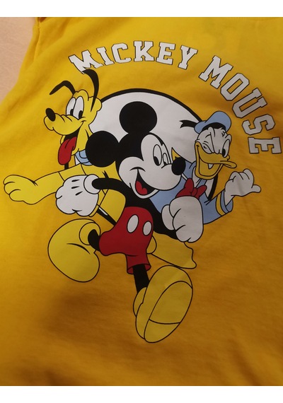 Mıckey Mouse Unısex Çocuk Eşofman Takımı Tuhfetower Sarı - Siyah
