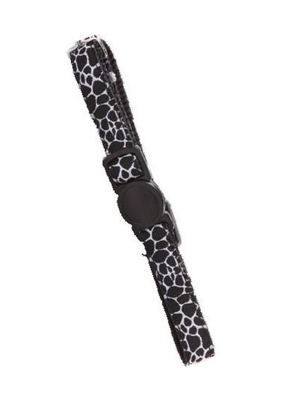 Pawise Siyah Beyaz Mermer Desen Kedi Boyun Tasması 20-30 CM x 10 MM