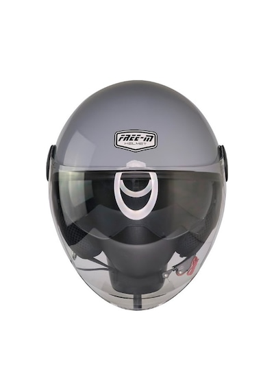 Fr612 Gri Motosiklet Kaskı Güneş Vizörlü Yarım Açık Motorcu Kask