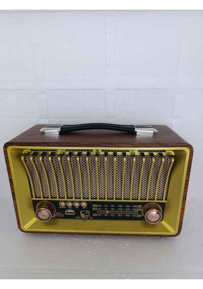 Klasik Radyo Bluetooth Hoparlör Fm Radyo Usb Tf Aux Ses Bombası Müzik Çalar Mp3 Çalar - Yeşil- Tek E