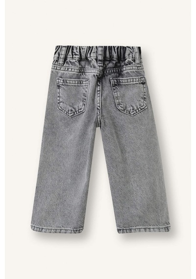 Defacto %100 Pamuk Wıde Leg Pamuklu Pantolon Kız Bebek H2200a526hsnm55 Gri-nm55