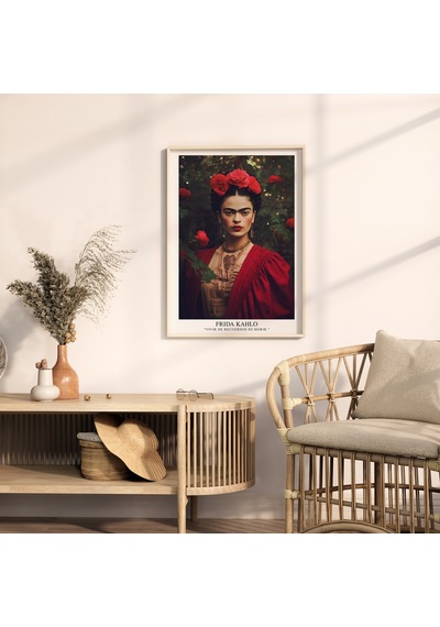 Frida Kahlos, Frida Kahlo'nun Kırmızı Güllerle Fotoğrafı, İlham Verici Söz