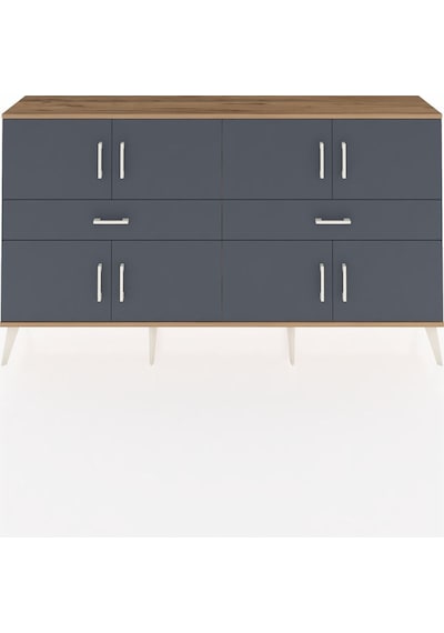 Arges Konsol 4 Raflı 2 Çekmeceli 8 Kapaklı 176x30x99 Çam-antrasit Çam-antrasit Arges Konsol 4 Raflı 2 Çekmeceli 8 Kapaklı 176x30x99 Çam-antrasit Çam-antrasit