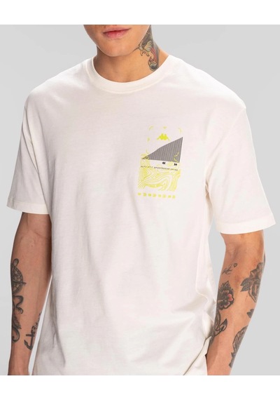 Kappa Authentic Spacetime T-shirt Erkek Beyaz Regular Tişört Siyah