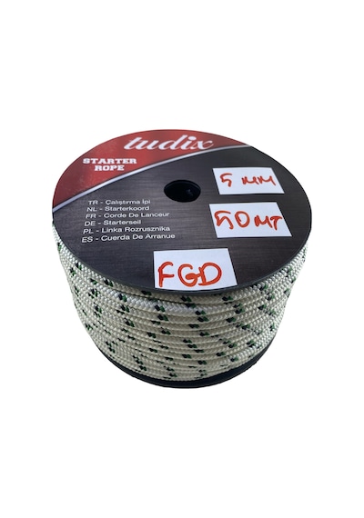 Fgd Motor Çekme Çalıştırma Starter İpi 5 Mm 50 Metre