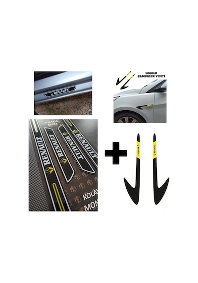 Renault 18 Kapı Eşiği + Logolu Çamurluk Venti Set