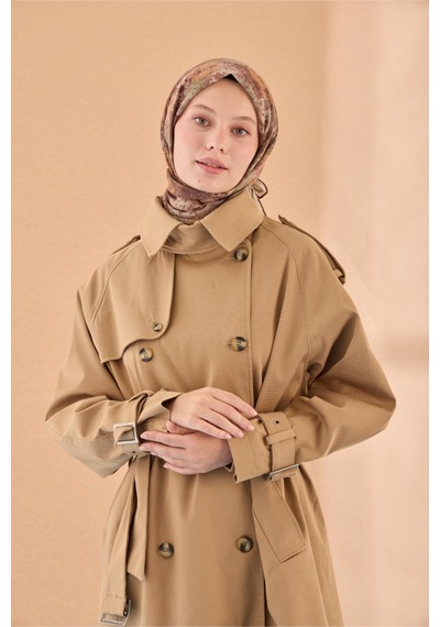 Silk Home Soft Eşarp 73095-02 Kahverengi, Sisli Yeşil, Sütlü Kahve, Nescafe