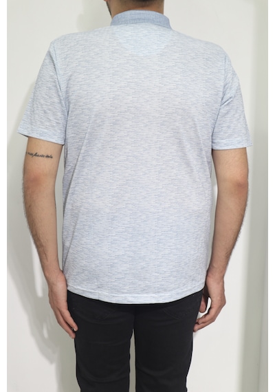 Santa Dmctekstil Erkek Kendinden Desenli Klasik Rahat Kalıp Tek Cepli Polo Yakalı T-shirt Mavi Santa Dmctekstil Erkek Kendinden Desenli Klasik Rahat Kalıp Tek Cepli Polo Yakalı T-shirt Mavi