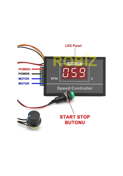 30a 60v Dc Motor Hız Kontrol Devresi Panel Tip