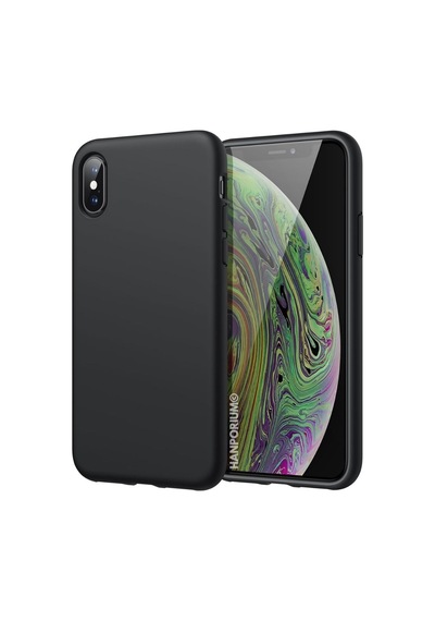 Apple İphone Xs Max Uyumlu Silikon Kılıf Pastel Renk Tonu Kamera Korumalı Esnek Kapak Siyah