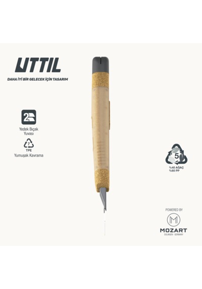UTTIL Aura Natura Nmuk09-an %40 Ağaç 18 Mm Pro Maket Bıçağı