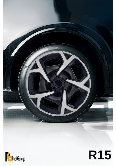 Hyundai İx55 15'' İnç Jant Kapağı 4 Adet Siyah Gri C104