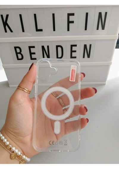 Apple Uyumlu iPhone 16 Şeffaf Magsafe Kılıf Modeli Şeffaf