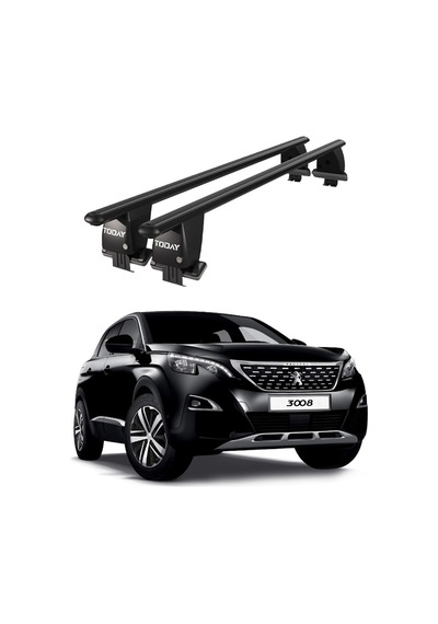 Royal Peugeot 3008 2016-2020 Uyumlu Siyah Kilitli Ara Atkı Port Bagaj Tavan Barı