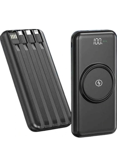 Mey İthalat Kablosuz Çoklu Şarj Girişli 10.000 Mah Kablolu Powerbank Taşınabilir Çok Renkli 92909570