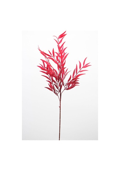 Yapay Retro Söğüt Dalı 85 Cm Bordo