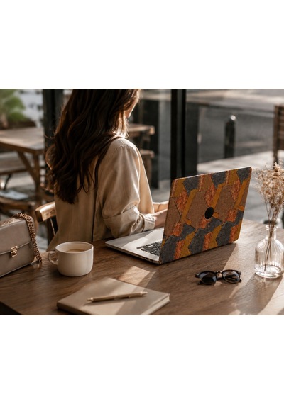Macbook Air 13.6 Kılıf M2-m5 A2681 A3113 A3240 A3449 Sert Hard Case Açık Kahverengi