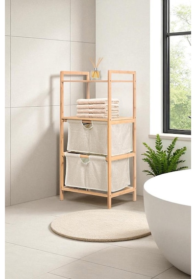 Digithome Bambu 2 Raflı 2 Çekmeceli Banyo Düzenleyici Çekmeceli Dolap Komodin Db-0045 Kahverengi Digithome Bambu 2 Raflı 2 Çekmeceli Banyo Düzenleyici Çekmeceli Dolap Komodin Db-0045 Kahverengi
