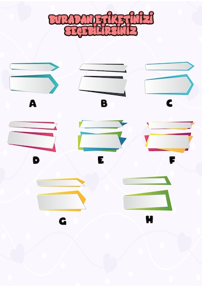 Okul Etiketi Kalem Defter Etiketi İsme Özel Etiket Set05