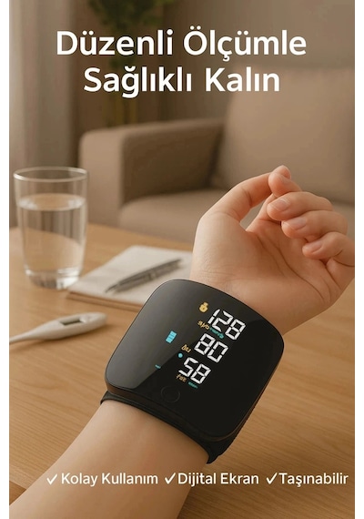 Akıllı Dijital Sesli Türkçe Konuşan Koldan Tam Otomatik Hassas Tansiyon Nabız Ölçme Aleti Lcd Ekran