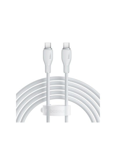 Baseus Pudding Serisi Hızlı Şarj Kablosu, Yüksek Hızlı Veri İletimi Özelliğiyle, Type-c - Type-c, 100w 5a, 1.2m - Beyaz