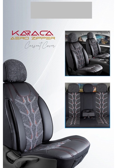 Volvo S90 Keten Oto Koltuk Kılıfı Ön Arka Set Karaca Siyah Scr