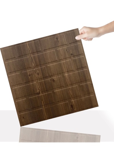 3 Boyutlu Duvar Paneli Kabartmalı Metro Dikdörtgen Desen Pvc 41x41 Cm/ 6 Adet /1 M² Antik
