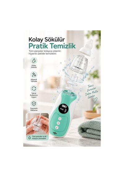 Robeve Auhma Elektrikli Bebek Burun Aspiratörü 3 Kademeli Burun Temizleme Cihazı, 3 Gıda Sınıfı Silikon Başlıklı, Rahatlatıcı Müzik Destekli, Sökülebilir Kolay Temizlenebilir Şarjlı Nazal Aspiratör Robeve Auhma Elektrikli Bebek Burun Aspiratörü 3 Kademeli Burun Temizleme Cihazı, 3 Gıda Sınıfı Silikon Başlıklı, Rahatlatıcı Müzik Destekli, Sökülebilir Kolay Temizlenebilir Şarjlı Nazal Aspiratör