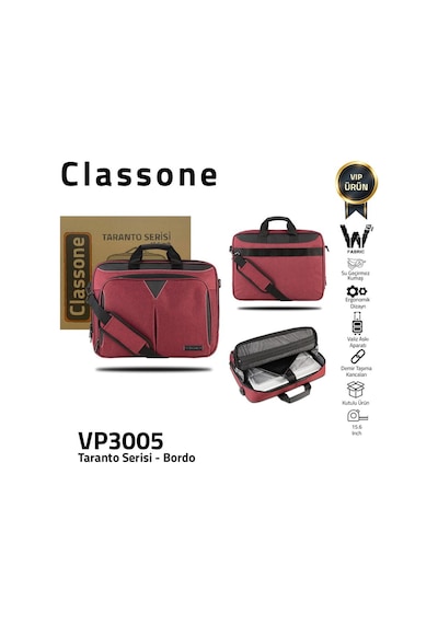 Classone Taranto Vp3005 15.6 -Inch - Su Geçirmez Kumaş - Laptop -