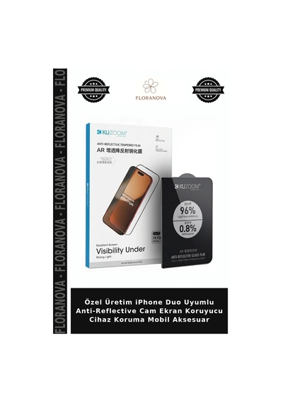 Özel Üretim Apple iPhone Duo Uyumlu Anti-reflective Cam Ekran Koruyucu Cihaz Koruma Mobil Aksesuar
