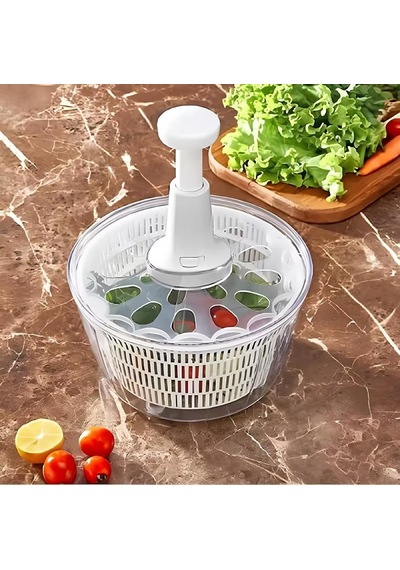 Manuel Üstten Basmalı Sebze Salata Kurutucu 5 Lt. Ve Hamur Kesme Ruleti 7x16,5cm Diğer