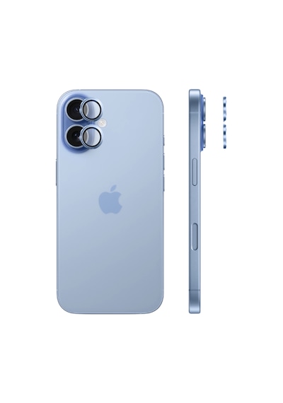 Safeus 9h+ Safir Temperli Kamera Lens Koruyucu, Apple Uyumlu iPhone 17 İle Sis Mavisi