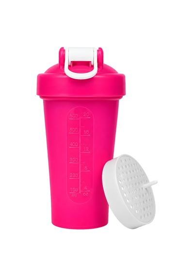 Gym Shaker 650 Ml Ölçekli Ve Sızdırmaz Kapaklı Protein Shaker 2'li Set Mavi+pembe Mavi-pembe