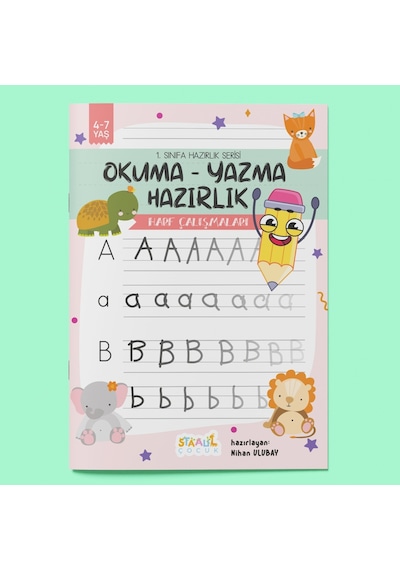 1. Sınıfa Hazırlık Serisi Okuma - Yazma Hazırlık Harf Çalışmaları Aktivite Kitabı