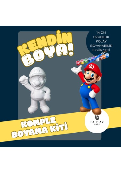 Super Mario - Boyama Seti Ve Super Mario Figürü Süper Mario