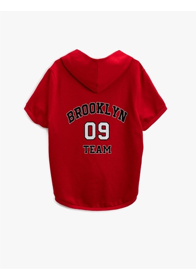 Koton Love Dog Kapüşonlu Sweatshirt Kırmızı 2wal10188ık Kırmızı