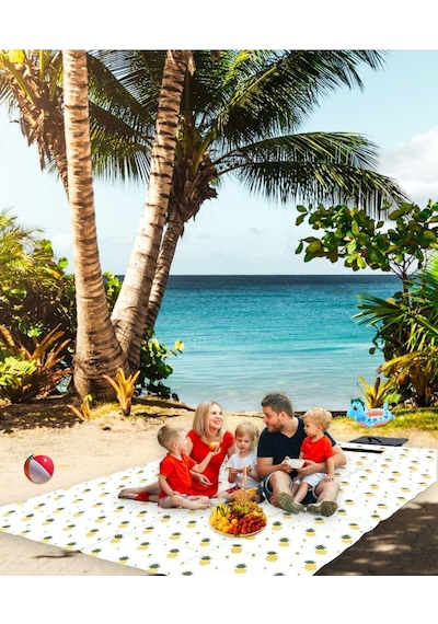 Kamp Matı, Kamp Örtüsü, Piknik Örtüsü, Kamp Masası Örtüsü 150-200 Cm Ananas Ananas Çok Renkli