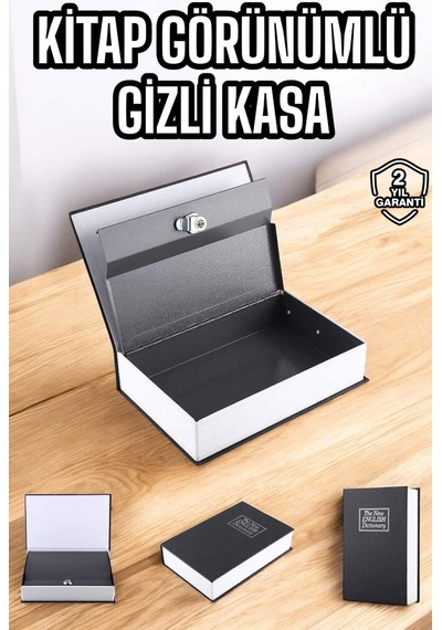 Northcity Gizli Kitap Kasa - İngilizce Sözlük Görünümlü Mini Çelik Kasa