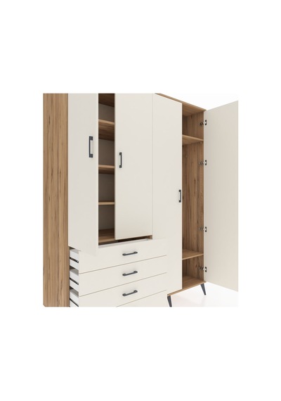 Kronos Gardrop 6 Raflı 4 Çekmeceli Tek Askılı 176x59x221 Çam-aytaşı Aytaşı Kronos Gardrop 6 Raflı 4 Çekmeceli Tek Askılı 176x59x221 Çam-aytaşı Aytaşı