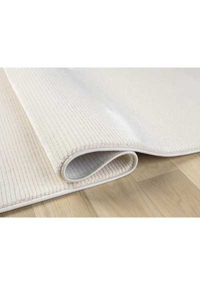 Mariesse Home Artes Serisi Bambu Dokulu Modern Sık Dokuma Koridor Kesme Yolluk Dokuma Makine Halısı Krem