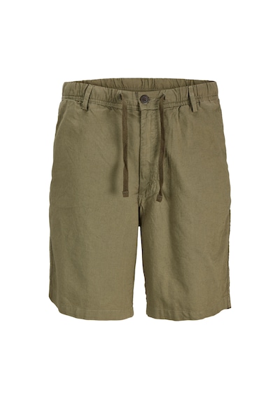 Jack & Jones Pants Stüdio Jpstjaıden Pamuk Ve Keten Karışımlı Jogger Short Erkek Short 12292332 Koyu Haki