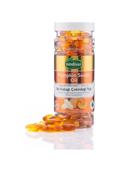 Mindivan Bal Kabağı Çekirdeği Yağı Soft Jel Kapsül 1000 mg 100'lü