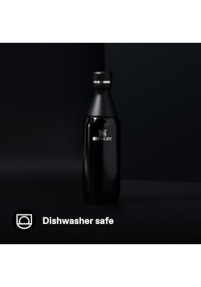 All Day Slim Soğuk Su Şişesi Termosu, 0.35 Litre, Siyah Açık Beyaz