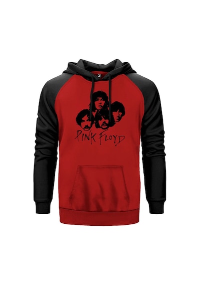 Pink Floyd Group Kırmızı Renk Reglan Kol Sweatshirt