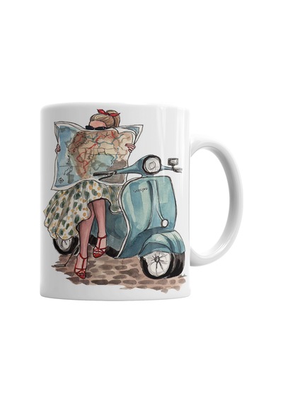 Vespa Travel Kupa Bardak Porselen No33835 Karışık