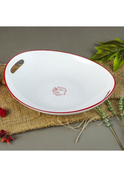 Aryıldız Red Bird Derin Sunum Tabağı 28 Cm Çok Renkli