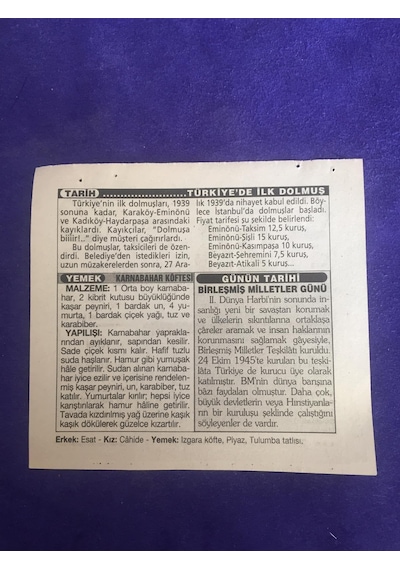 24 Ekim 2001 Takvim Yaprağı - Nostalji Koleksiyonluk Takvim Yaprağı B