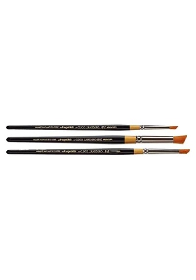 3'lü Set Profesyonel Taklon Deerfoot Stippler Fırça