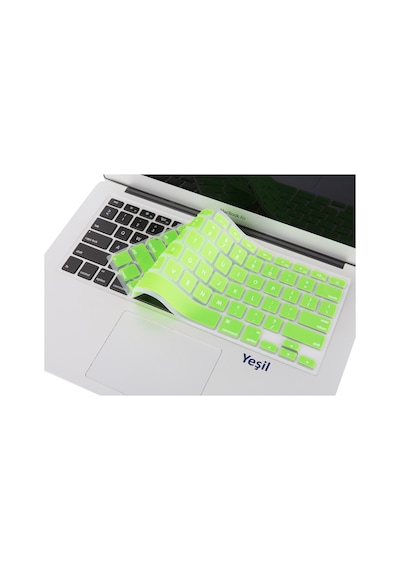 Apple Uyumlu MacBook Klavye Air Pro Koruyucu Us-abd İngilizce Eski Usb'li Model 2008/2017 İle Yeşil